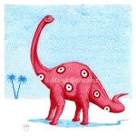 Pink Brontosaurus by Maria Gonzalez