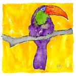 Purple Toucan by Maria Gonzalez